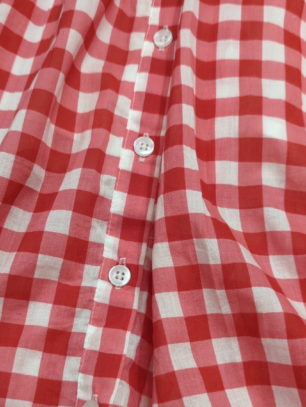 Asos Gingham Picnic Red And White Check Button Down Maxi Sun Dress - Picture 8 of 12